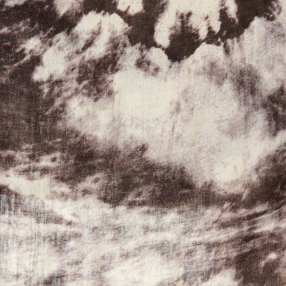 STARS New Tie-Dye Tassel Wrap Scarf BLACK MULTI CREAM Womens NWT Cute Gift🎉HP🎉 - Picture 3 of 4